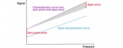 Error compensation of signal for zero point and span